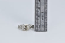Load image into Gallery viewer, 14K Vintage Diamond Halo Engagement Setting Ring White Gold