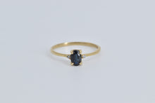 Load image into Gallery viewer, 10K Oval Sapphire Diamond Accent Vintage Ring Yellow Gold