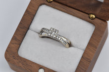 Load image into Gallery viewer, 14K Natural Diamond Square Halo Engagement Ring White Gold