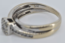 Load image into Gallery viewer, 14K Natural Diamond Square Halo Engagement Ring White Gold