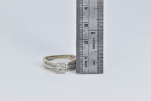 Load image into Gallery viewer, 14K Natural Diamond Square Halo Engagement Ring White Gold