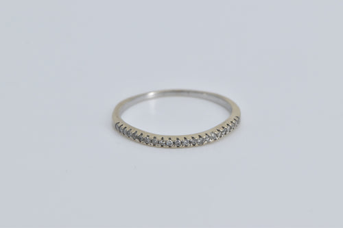 14K Vintage Diamond Layering Wedding Band Ring White Gold