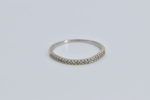 14K Vintage Diamond Layering Wedding Band Ring White Gold