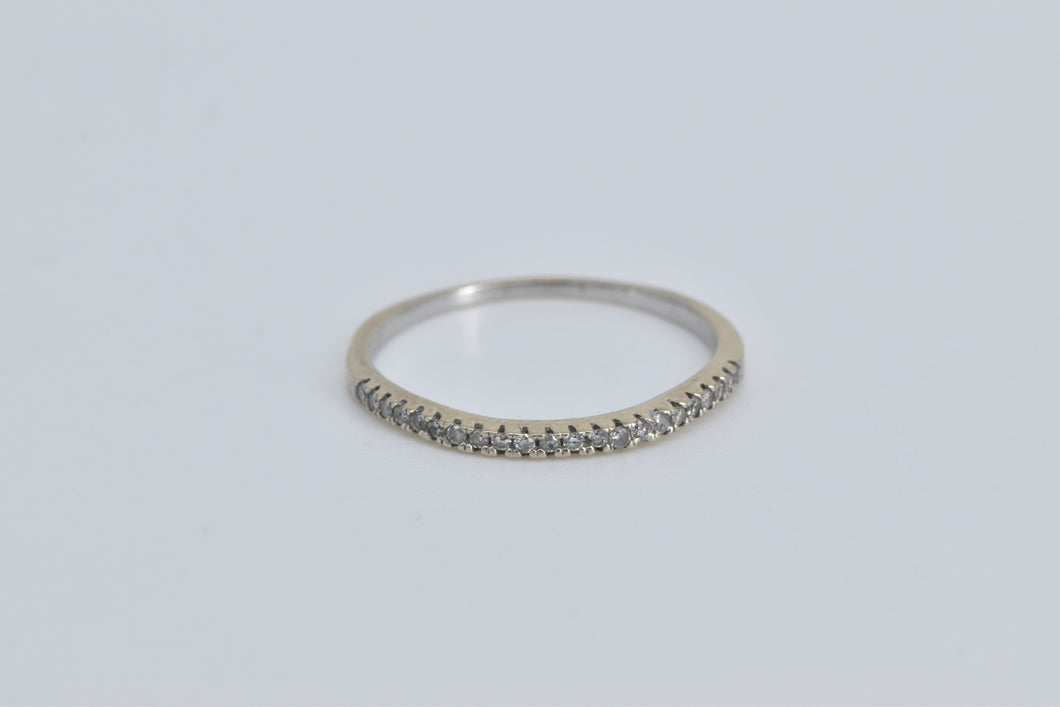 14K Vintage Diamond Layering Wedding Band Ring White Gold