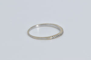 14K Vintage Diamond Layering Wedding Band Ring White Gold