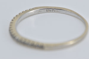 14K Vintage Diamond Layering Wedding Band Ring White Gold