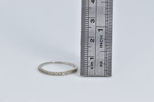 14K Vintage Diamond Layering Wedding Band Ring White Gold
