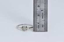 Load image into Gallery viewer, 10K Princess Cut Natural Diamond Cluster Promise Ring White Gold