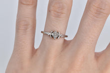 Load image into Gallery viewer, 10K Princess Cut Natural Diamond Cluster Promise Ring White Gold