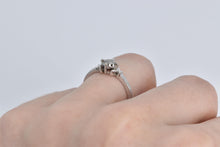 Load image into Gallery viewer, 10K Princess Cut Natural Diamond Cluster Promise Ring White Gold