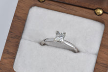 Load image into Gallery viewer, 14K 0.60 Ct Princess Natural Diamond Engagement Ring White Gold