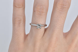 14K 0.60 Ct Princess Natural Diamond Engagement Ring White Gold