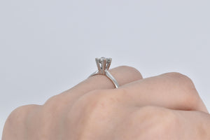 14K 0.60 Ct Princess Natural Diamond Engagement Ring White Gold