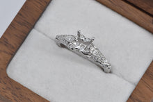 Load image into Gallery viewer, 14K Oval Diamond Engagement Setting Ring White Gold