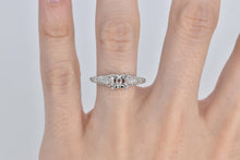 Load image into Gallery viewer, 14K Oval Diamond Engagement Setting Ring White Gold