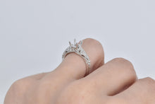 Load image into Gallery viewer, 14K Oval Diamond Engagement Setting Ring White Gold