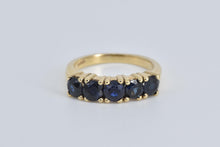 Load image into Gallery viewer, 14K 2.50 Ctw Natural Sapphire Stacking Band Ring Yellow Gold