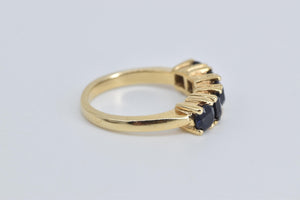 14K 2.50 Ctw Natural Sapphire Stacking Band Ring Yellow Gold