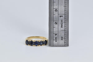 14K 2.50 Ctw Natural Sapphire Stacking Band Ring Yellow Gold