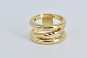 18K Tiffany & Co Zig Zag Le Circle Statement Band Ring Yellow Gold