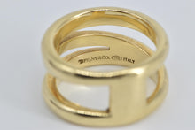 Load image into Gallery viewer, 18K Tiffany &amp; Co Zig Zag Le Circle Statement Band Ring Yellow Gold