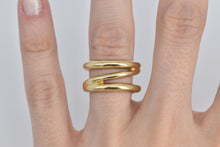 Load image into Gallery viewer, 18K Tiffany &amp; Co Zig Zag Le Circle Statement Band Ring Yellow Gold