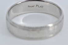 Load image into Gallery viewer, Platinum 5.9mm Hammered Novell Wedding Band Ring