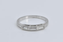 Load image into Gallery viewer, Platinum Baguette Natural Diamond Vintage Wedding Band Ring