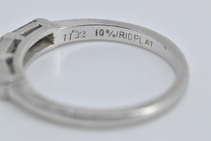 Platinum Baguette Natural Diamond Vintage Wedding Band Ring