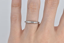 Load image into Gallery viewer, Platinum Baguette Natural Diamond Vintage Wedding Band Ring