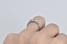 Load image into Gallery viewer, Platinum Baguette Natural Diamond Vintage Wedding Band Ring