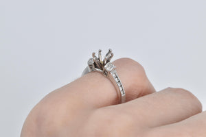 14K Marquise Diamond Engagement Setting Ring White Gold