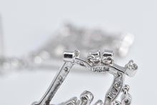 Load image into Gallery viewer, 14K Natural Diamond Ornate Fringe Dangle Earrings White Gold