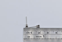 Load image into Gallery viewer, 14K Smoky Quartz Solitaire Classic Simple Stud Earrings White Gold