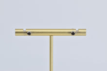 Load image into Gallery viewer, 14K Smoky Quartz Solitaire Classic Simple Stud Earrings White Gold