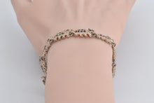 Load image into Gallery viewer, Sterling Silver Sapphire Ruby Emerald Encrusted Elephant Bracelet 7.5&quot;