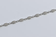Load image into Gallery viewer, 10K Marquise Natural Diamond Halo Tennis Bracelet 7.5&quot; White Gold