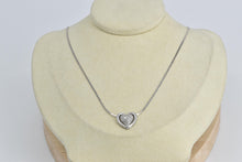 Load image into Gallery viewer, 14K 0.50 Ctw Natural Diamond Heart Chain Necklace 17.25&quot; White Gold