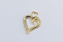 Load image into Gallery viewer, 10K Vintage Natural Diamond Heart Love Symbol Pendant Yellow Gold