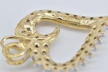 Load image into Gallery viewer, 10K Vintage Natural Diamond Heart Love Symbol Pendant Yellow Gold