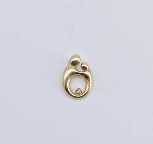 14K Kabana Parent and Child Mom Mother's Day Pendant Yellow Gold