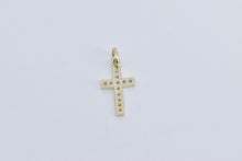 Load image into Gallery viewer, 10K Cross Christian Faith Symbol Cubic Zirconia Charm/Pendant Yellow Gold