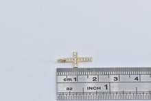 Load image into Gallery viewer, 10K Cross Christian Faith Symbol Cubic Zirconia Charm/Pendant Yellow Gold