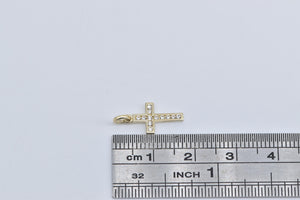 10K Cross Christian Faith Symbol Cubic Zirconia Charm/Pendant Yellow Gold