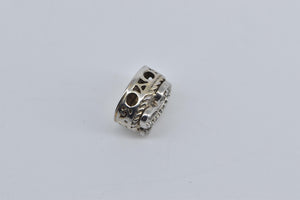 14K C Cursive Diamond Letter Slide Bracelet Charm/Pendant White Gold