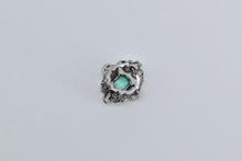 Load image into Gallery viewer, Platinum Natural Emerald Ornate Diamond Statement Pendant