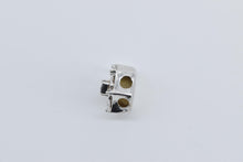 Load image into Gallery viewer, 14K Sapphire Filigree Scalloped Slide Bracelet Charm/Pendant White Gold