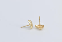 Load image into Gallery viewer, 14K Diamond Cut Heart Love Symbol Stud Earrings Yellow Gold