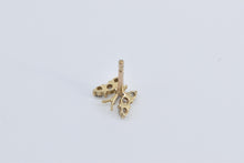 Load image into Gallery viewer, 14K Diamond Butterfly Change Symbol Single Stud Earring Yellow Gold