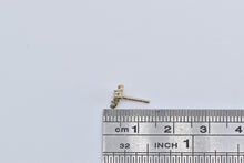 Load image into Gallery viewer, 14K Diamond Butterfly Change Symbol Single Stud Earring Yellow Gold